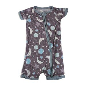 Little Sleepies Moon & Stars Blue Shorty Romper Shorty Size 3T